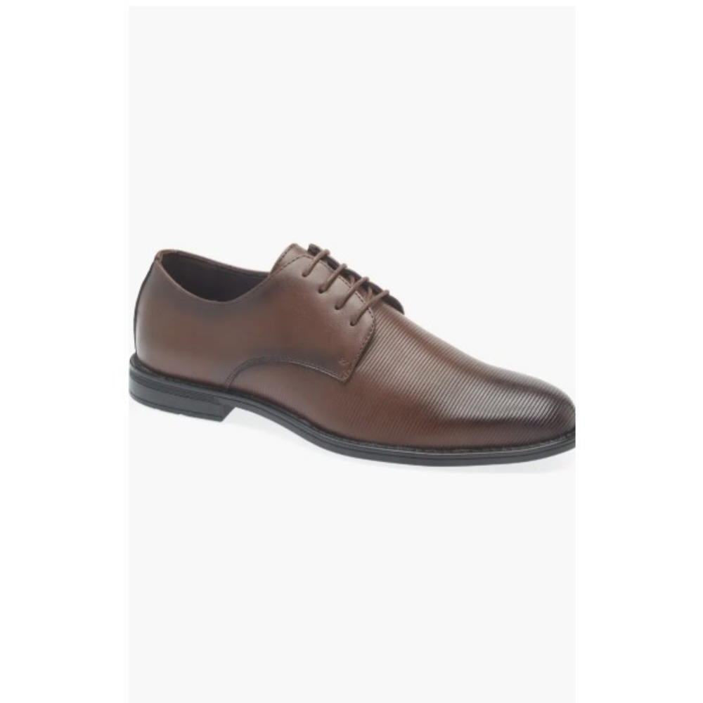 NIB Geoffrey Beene Ribbed Derby Dress Shoes Mens 9.5 Brown Lace Up Formal